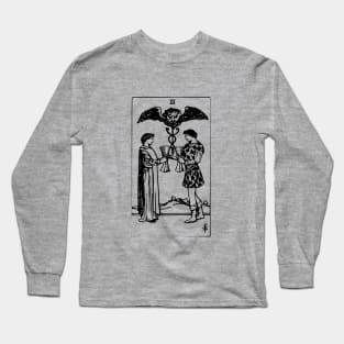 Tarot, card two of hearts Long Sleeve T-Shirt